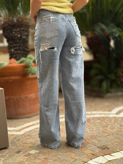 Jeans Glitter Pocket