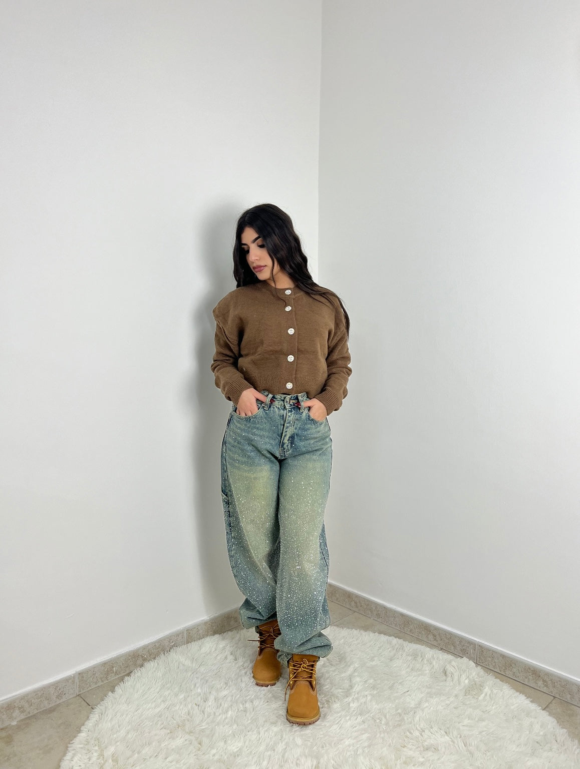 Jeans Ballon Crystal "Sabbia"