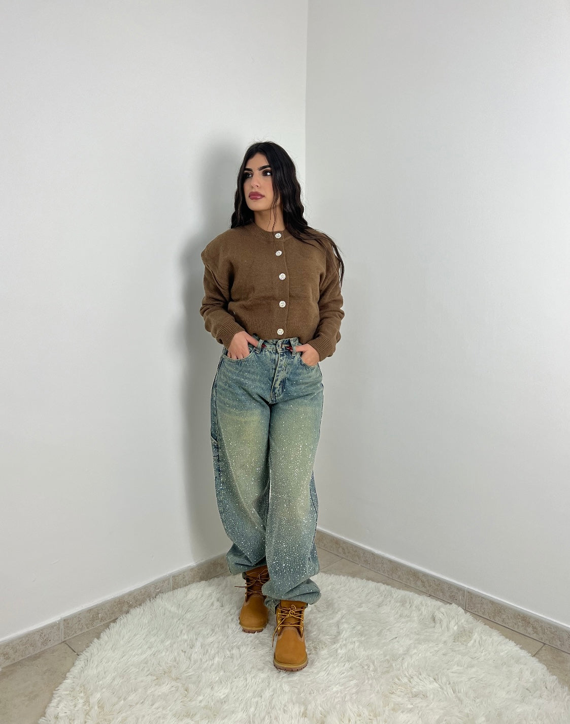 Jeans Ballon Crystal "Sabbia"