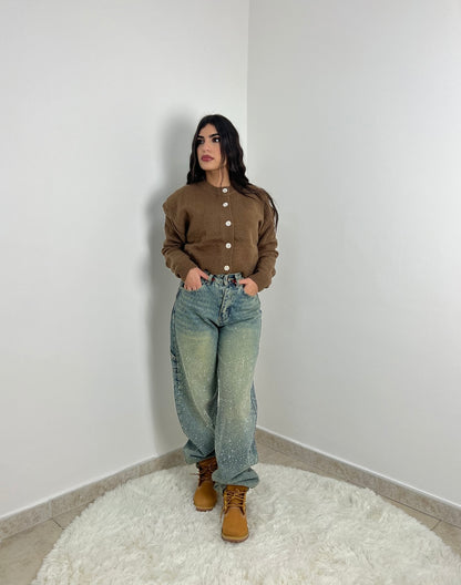 Jeans Ballon Crystal "Sabbia"