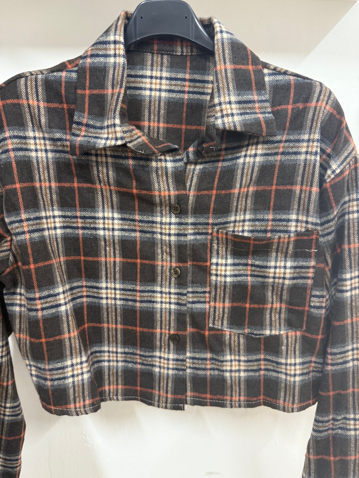 Camicia Quadri Crop